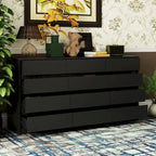 Comò a 12 cassetti per camera da letto con cassetti profondi, grande cassettiera in legno da pavimento