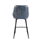 Set di 2 sgabelli da bancone | Rivestimento in pelle PU | Gambe in ferro | Altezza bar