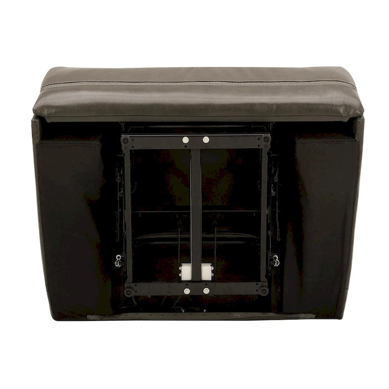 Poltrona Reclinabile Elettrica | Rivestimento in Pelle Grigio Grafite | Base Girevole e Scorrevole | Poltrona Ergonomica