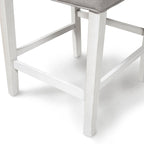 Set di 2 sedie da bancone | Grigie capitonné | Bordatura con borchie | 113 kg ciascuna