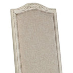 Set di 2 sedie da pranzo stile rustico | Bianco antico | Legno massello | Seduta in schiuma ad alta densità