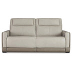 Divano reclinabile elettrico a 2 posti | Poggiatesta regolabile | Argento | 216 cm L x 102 cm P x 109 cm H