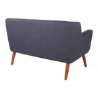 Divanetto in Tessuto con Schienale Trapuntato Stile Mid-Century | 2 Posti | Stile Moderno per Soggiorno