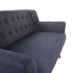 Divanetto in Tessuto con Schienale Trapuntato Stile Mid-Century | 2 Posti | Stile Moderno per Soggiorno