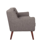 Divanetto in Tessuto con Schienale Trapuntato Stile Mid-Century | 2 Posti | Stile Moderno per Soggiorno