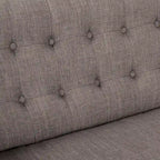 Divanetto in Tessuto con Schienale Trapuntato Stile Mid-Century | 2 Posti | Stile Moderno per Soggiorno