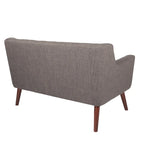 Divanetto in Tessuto con Schienale Trapuntato Stile Mid-Century | 2 Posti | Stile Moderno per Soggiorno