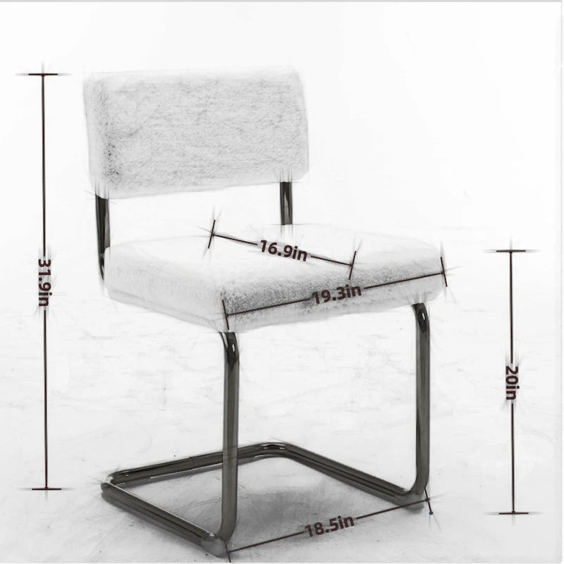 Sedie da pranzo moderne con base in metallo dorato, sedie da cucina accentate senza braccioli con trapuntatura a canale, set da 2