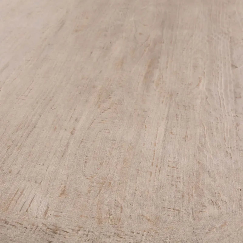 Tavolo da pranzo rotondo moderno in pino riciclato da 72" | Base a piedistallo a sfera | Stile rustico contemporaneo