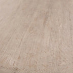 Tavolo da pranzo rotondo moderno in pino riciclato da 72" | Base a piedistallo a sfera | Stile rustico contemporaneo