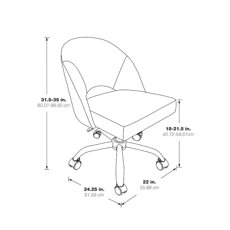 Sedia da ufficio ergonomica imbottita | Altezza regolabile | Stile moderno | Uso casa e ufficio
