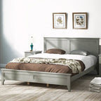 Letto a piattaforma matrimoniale in legno massello