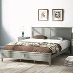 Letto a piattaforma matrimoniale in legno massello