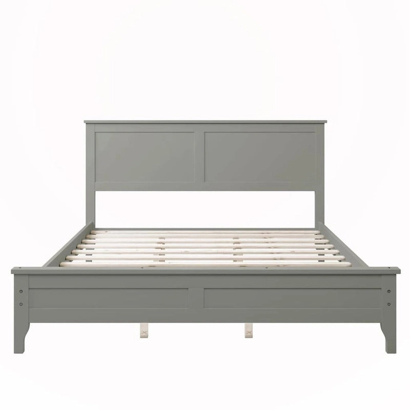 Letto a piattaforma matrimoniale in legno massello