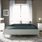 Letto a piattaforma matrimoniale in legno massello