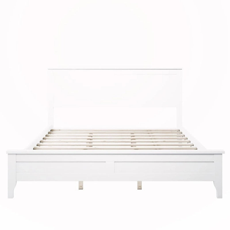 Letto a piattaforma matrimoniale in legno massello