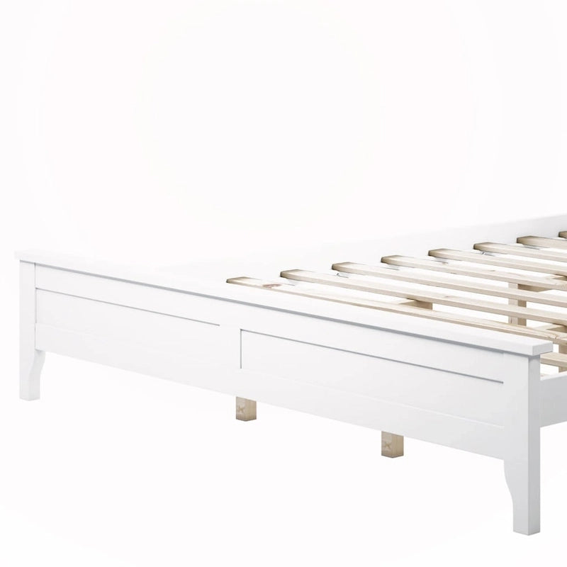 Letto a piattaforma matrimoniale in legno massello