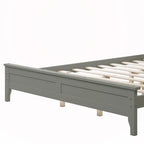 Letto a piattaforma matrimoniale in legno massello