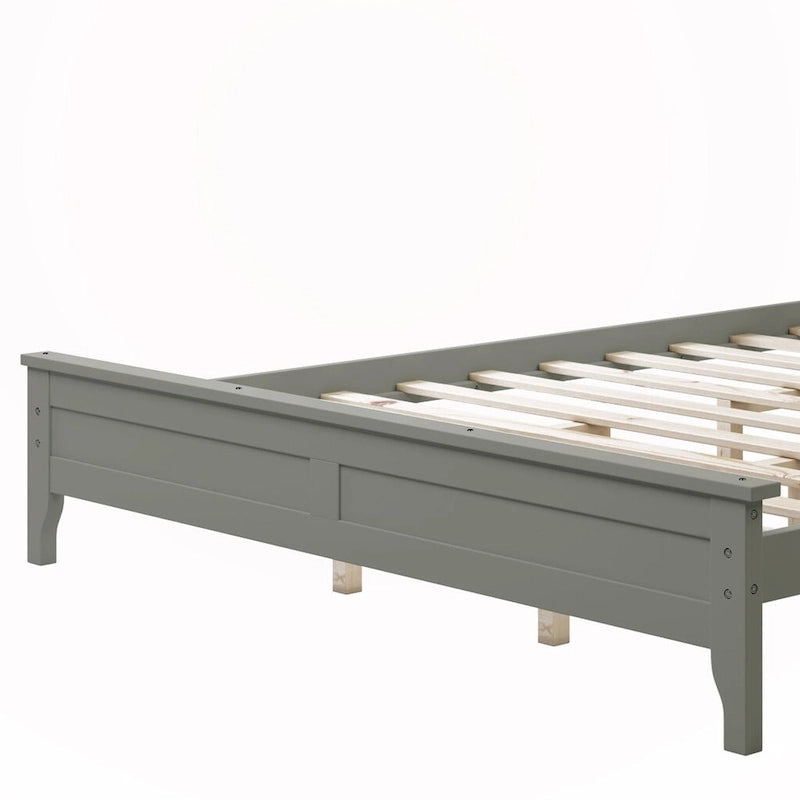 Letto a piattaforma matrimoniale in legno massello