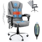Sedia da Ufficio Ergonomica con Massaggio a 7 Punti e Calore | Reclinabile a 135° | Capacità 158 kg