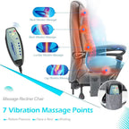 Sedia da Ufficio Ergonomica con Massaggio a 7 Punti e Calore | Reclinabile a 135° | Capacità 158 kg