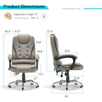 Sedia da Ufficio Ergonomica con Massaggio a 7 Punti e Calore | Reclinabile a 135° | Capacità 158 kg