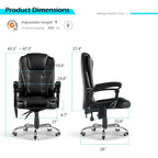 Sedia da Ufficio Ergonomica con Massaggio a 7 Punti e Calore | Reclinabile a 135° | Capacità 158 kg