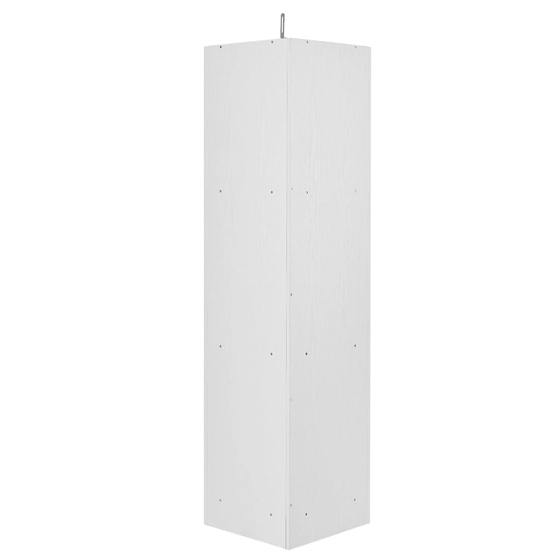 Mobiletto angolare alto per bagno | Ripiani regolabili | MDF | 38x38x155 cm
