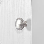 Mobiletto angolare alto per bagno | Ripiani regolabili | MDF | 38x38x155 cm