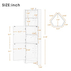 Mobiletto angolare alto per bagno | Ripiani regolabili | MDF | 38x38x155 cm