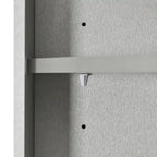 Mobiletto angolare alto per bagno | Ripiani regolabili | MDF | 38x38x155 cm