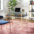 Scrivania con piano in vetro in stile Mid-Century Modern | Stile minimalista per l'home office