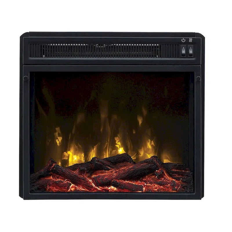 Mobile TV con camino elettrico in stile rustico per TV fino a 55" | Finitura Pino Ashland | 47.5" L