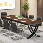 Tavolo da conferenza da 2 metri per 6-8 persone, Tavolo rettangolare da seminario lungo 198 cm