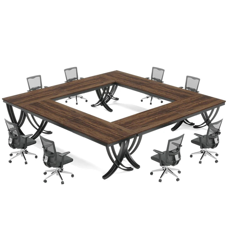 Tavolo da conferenza da 2 metri per 6-8 persone, Tavolo rettangolare da seminario lungo 198 cm