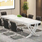 Tavolo da conferenza da 2 metri per 6-8 persone, Tavolo rettangolare da seminario lungo 198 cm