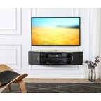 Console TV/Media Flottante a Parete e Mobiletto Scrivania | Gestione Cavi | Moderno