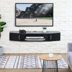 Console TV/Media Flottante a Parete e Mobiletto Scrivania | Gestione Cavi | Moderno