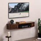 Console TV/Media Flottante a Parete e Mobiletto Scrivania | Gestione Cavi | Moderno
