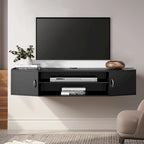 Console TV/Media Flottante a Parete e Mobiletto Scrivania | Gestione Cavi | Moderno