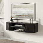 Console TV/Media Flottante a Parete e Mobiletto Scrivania | Gestione Cavi | Moderno
