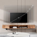 Console TV/Media Flottante a Parete e Mobiletto Scrivania | Gestione Cavi | Moderno