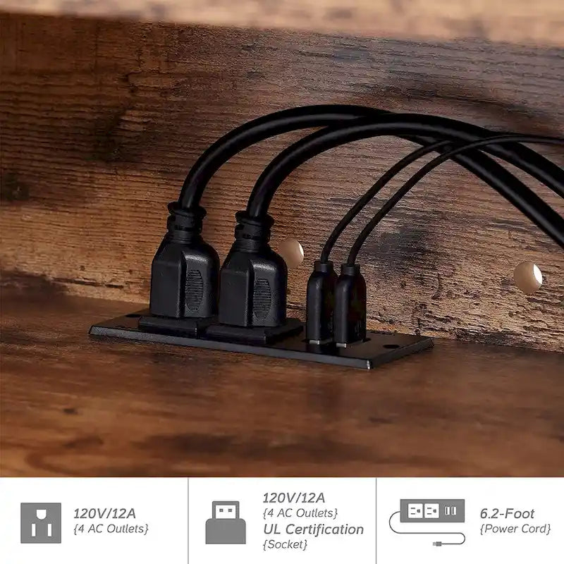 Console TV/Media Flottante a Parete e Mobiletto Scrivania | Gestione Cavi | Moderno