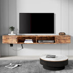 Console TV/Media Flottante a Parete e Mobiletto Scrivania | Gestione Cavi | Moderno