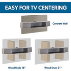 Console TV/Media Flottante a Parete e Mobiletto Scrivania | Gestione Cavi | Moderno