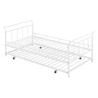 Divano Letto in Metallo Singolo con Maniglie Curve e Letto Estraibile Singolo