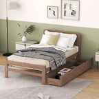 Struttura letto a piattaforma in legno dal design moderno con letto estraibile
