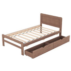 Struttura letto a piattaforma in legno dal design moderno con letto estraibile