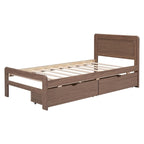 Struttura letto a piattaforma in legno dal design moderno con letto estraibile