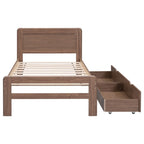 Struttura letto a piattaforma in legno dal design moderno con letto estraibile